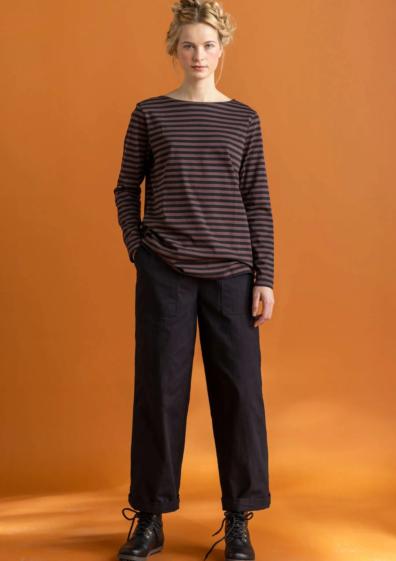 Basic-Streifenshirt aus Bio-Baumwolle