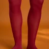 Einfarbige Strumpfhose aus Recycling-Polyamid