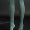 Einfarbige Strumpfhose aus Recycling-Polyamid