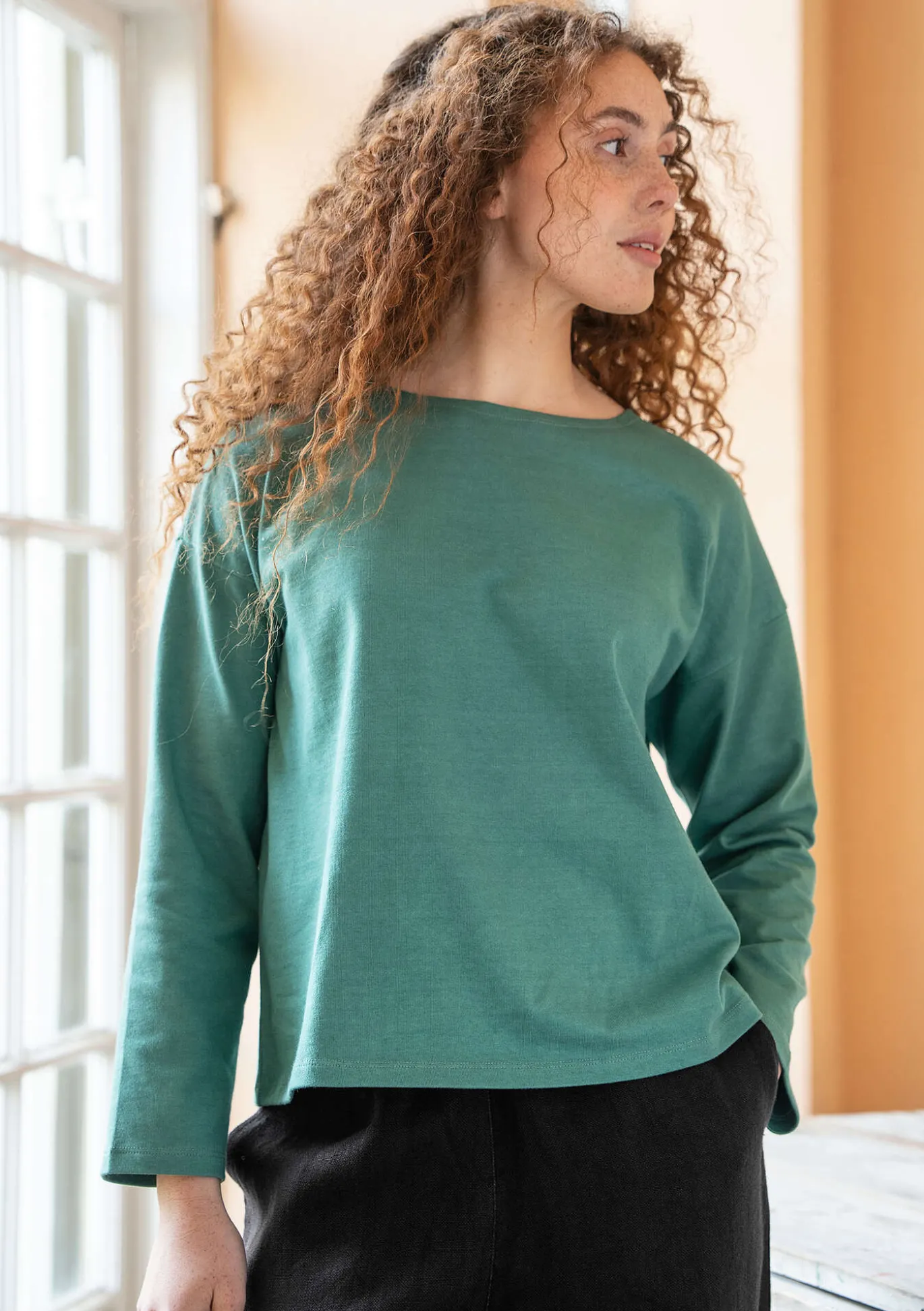 Einfarbiges Shirt aus Bio-Baumwolle