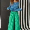 Gestreifte Jerseyhose aus Bio-Baumwolle/Modal