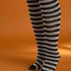Gestreifte Strumpfhose aus Bio-Baumwolle