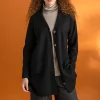 Gestrickter Blazer aus gefilzter Bio-Wolle