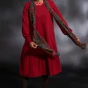 Jerseykleid aus Bio-Baumwolle/Leinen