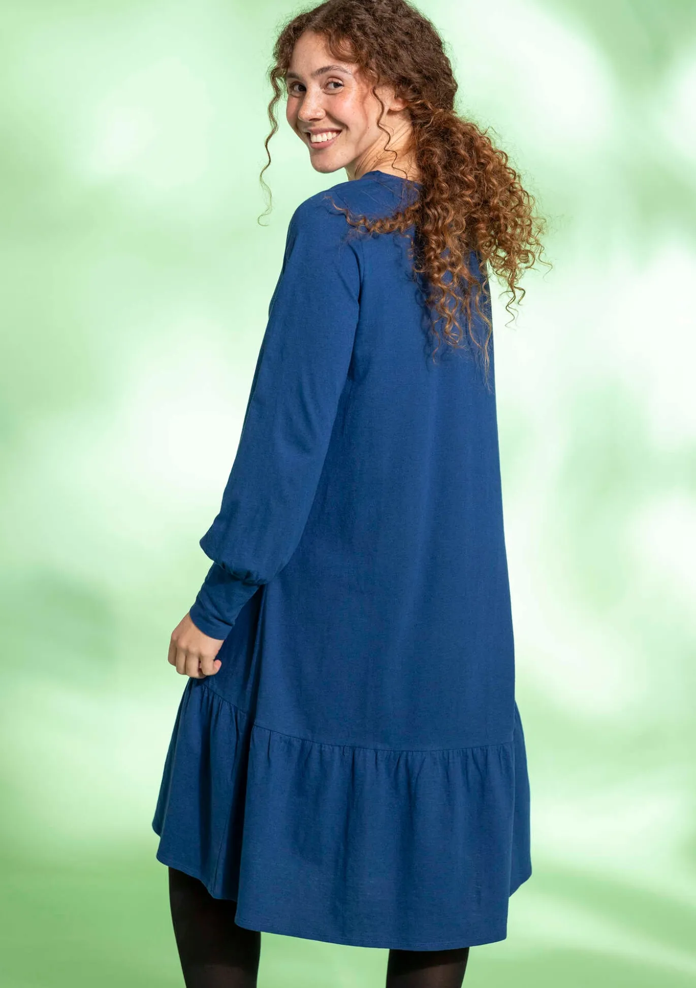 Jerseykleid aus Bio-Baumwolle/Leinen