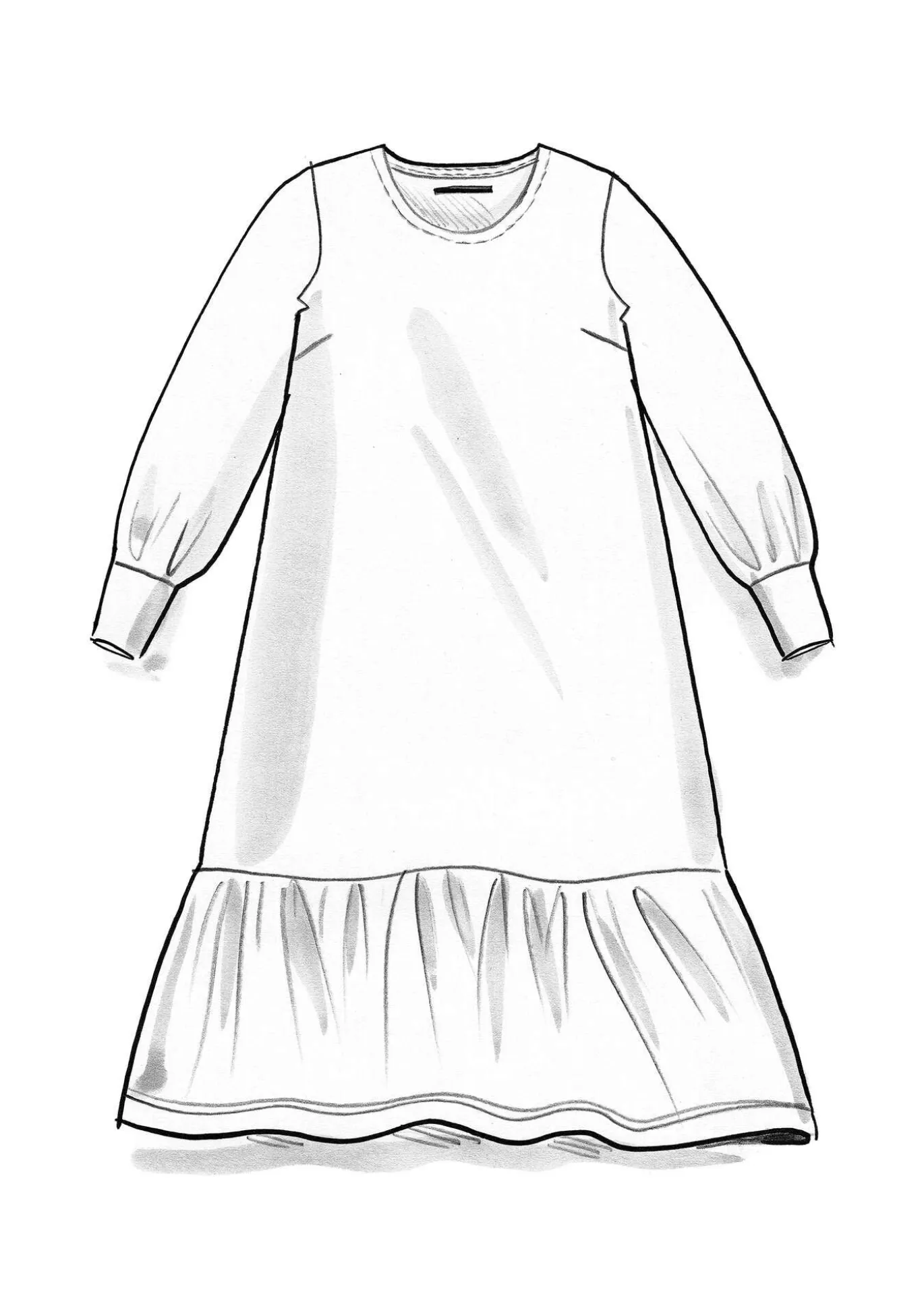 Jerseykleid aus Bio-Baumwolle/Leinen