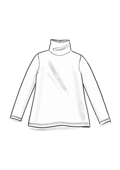 Jersey-Rollkragenshirt aus Lyocell/Elasthan