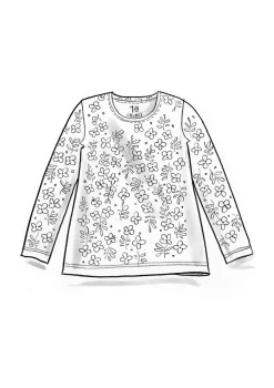 Jerseyshirt „Ylva“ aus Bio-Baumwolle/Elasthan