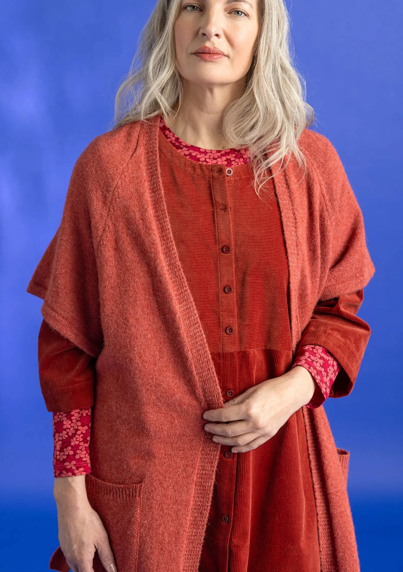 Langstrickjacke aus Alpakagemisch