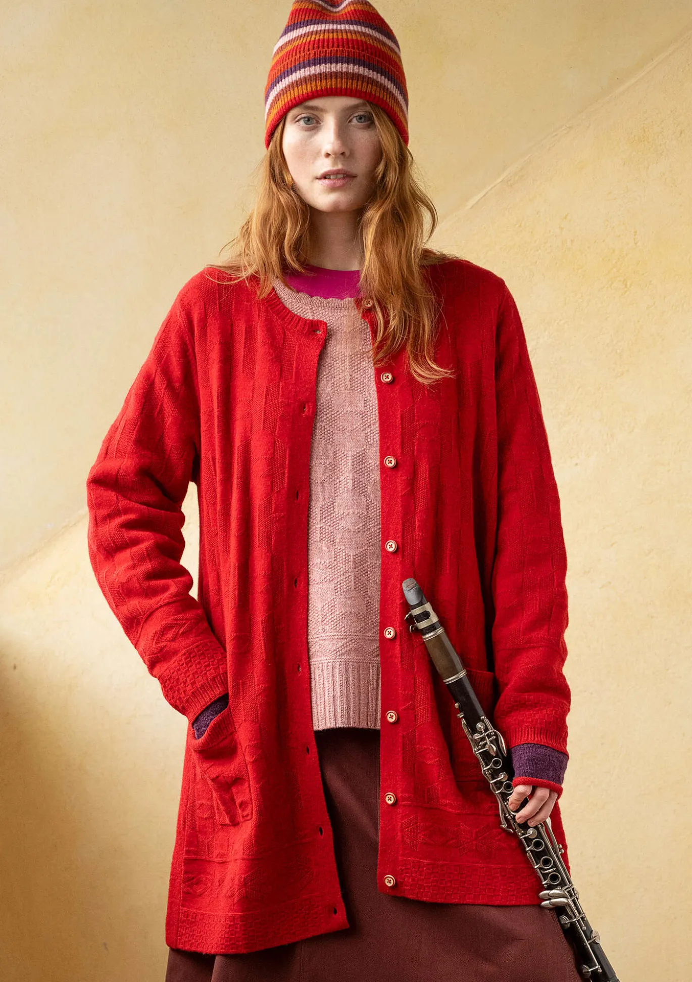 Langstrickjacke „Capella“ aus Lammwolle