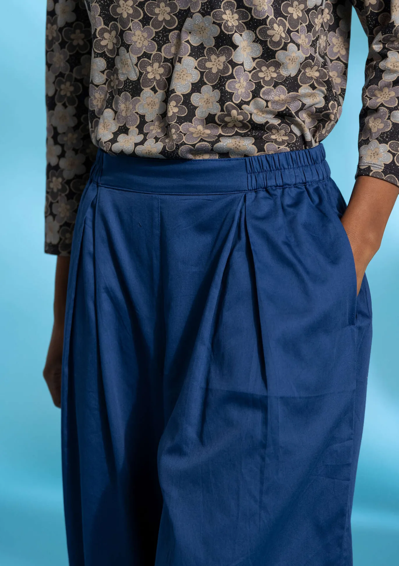 Pluderhose aus Bio-Baumwollgewebe