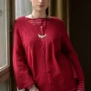 Pointelle-Strickjacke „Blomstra“ aus Bio-Wolle