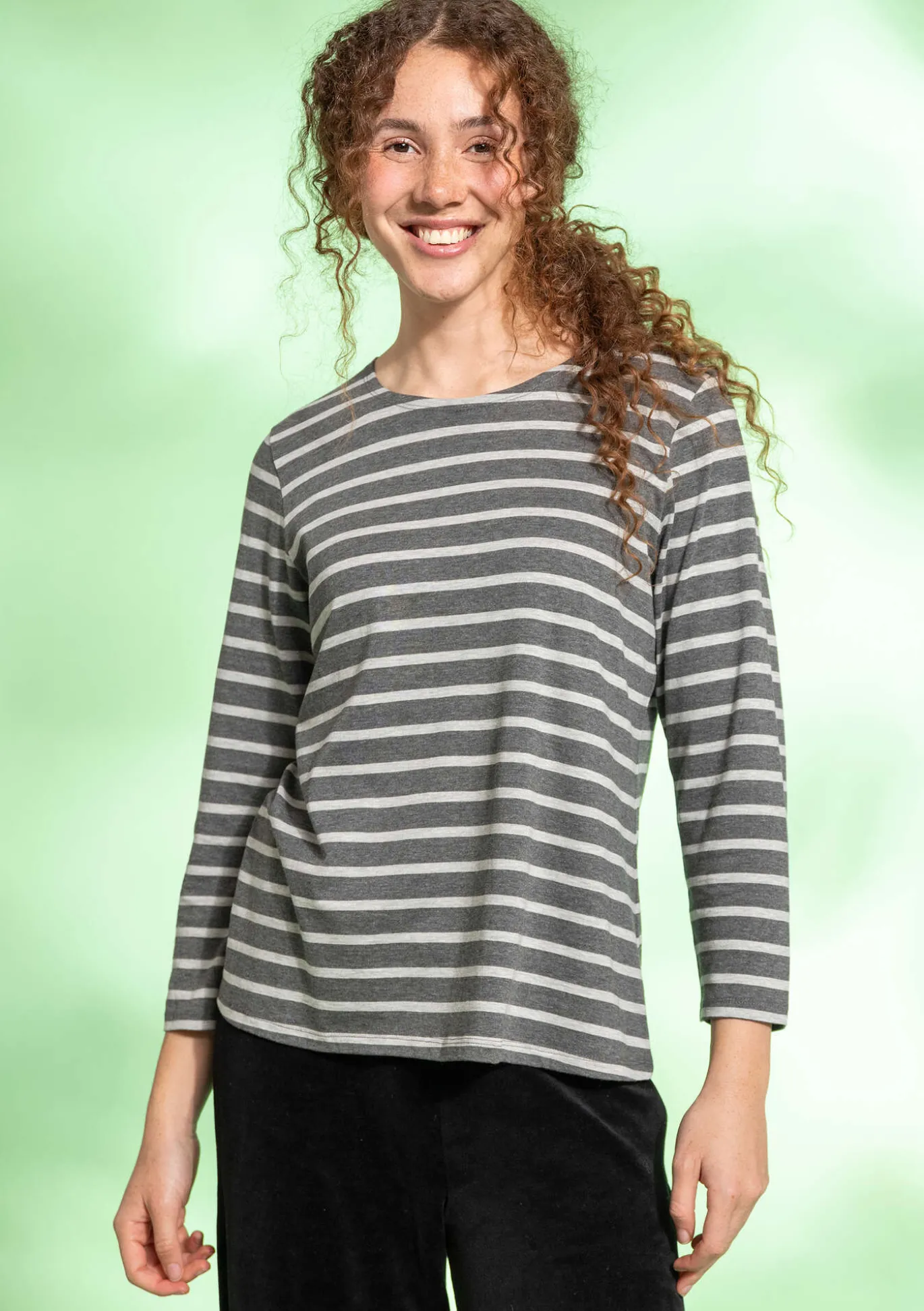 Streifenshirt aus Bio-Baumwolle/Modal