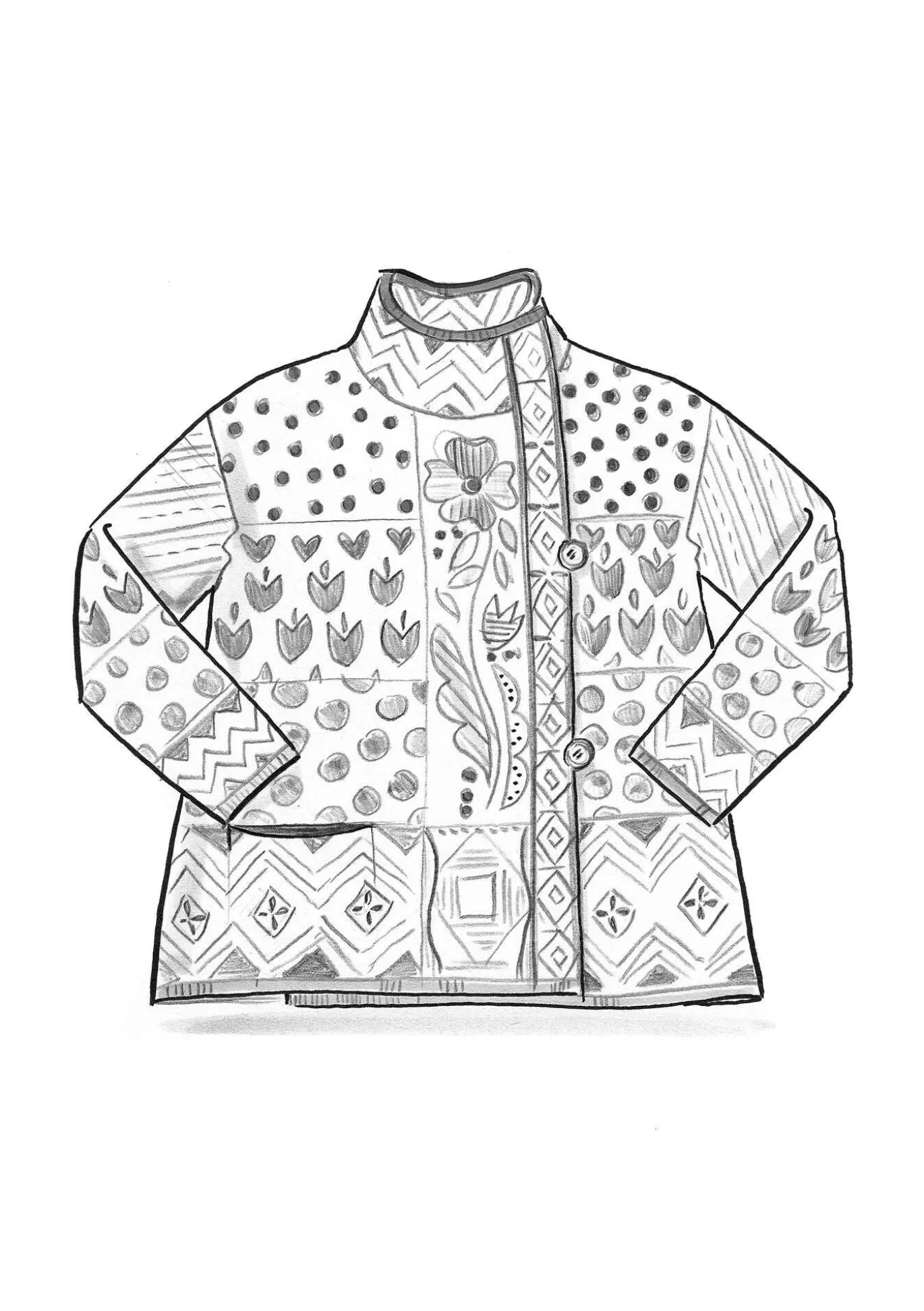 Strickjacke „Viktoria“ aus Baumwolle/Lammwolle