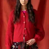 Strickjacke „Vinternatt“ aus Bio- und Recycling-Baumwolle/Alpakawollgemisch