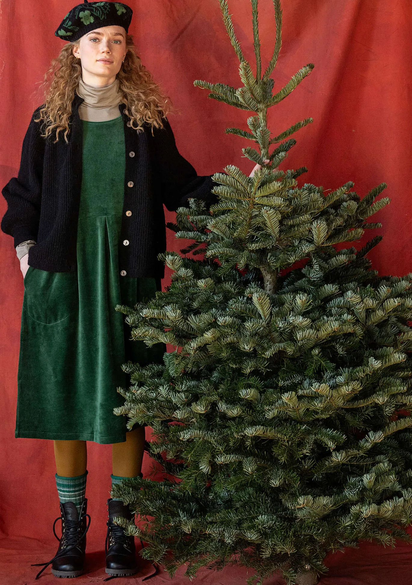 Strickjacke „Vinternatt“ aus Bio- und Recycling-Baumwolle/Alpakawollgemisch