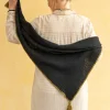 Strickschal aus Lammwolle/ Recycling-Wolle