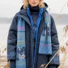 Strickschal „Borealis“ aus Bio- und Recycling-Baumwolle/Wolle