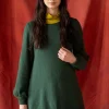 Stricktunika „Vinternatt“ aus Bio- und Recycling-Baumwolle/Alpakawollgemisch