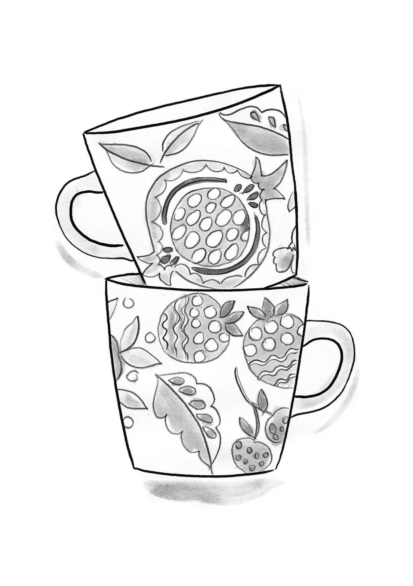 Tasse „Fruits“ aus Keramik