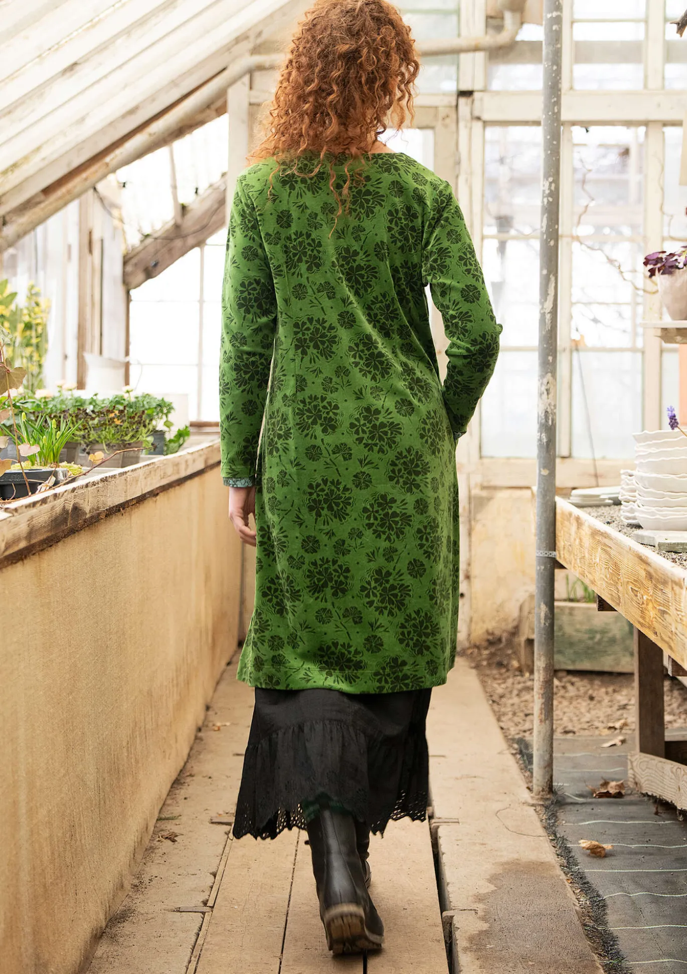 Velourskleid „Selma“ aus Bio-Baumwolle/Recycling-Polyester