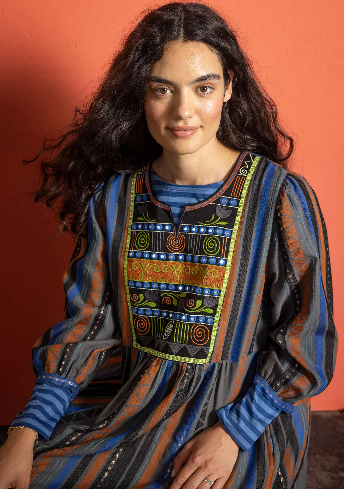 Webkleid „Jaipur“ aus Wolle/Baumwolle